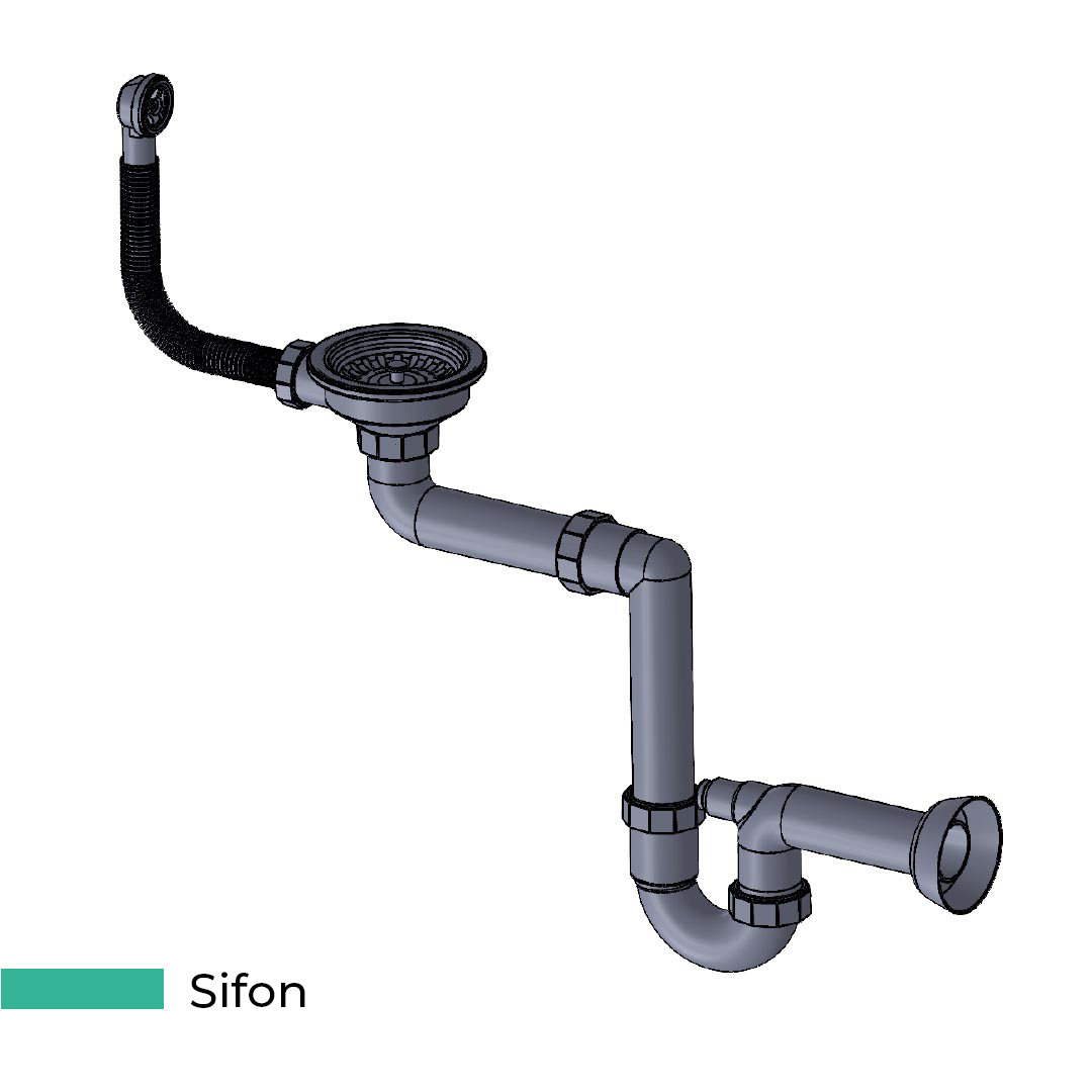 Évier intelligent ANGEL SMART SINK Granite Gris 600x490 mm